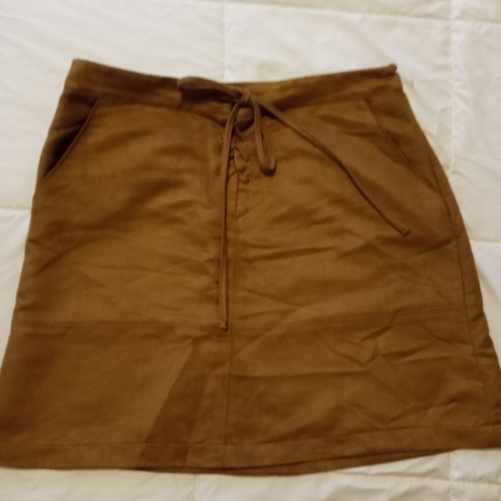 Lauren Conrad Faux Suede Skirt